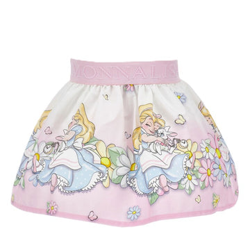 Gonna bimba cotone stampa Alice