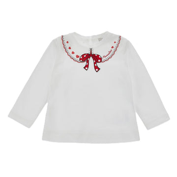 Maglia t-shirt Bimba con colletto fiocco