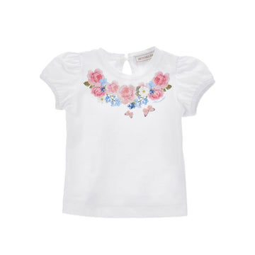 T-shirt Bambina jersey Floreale