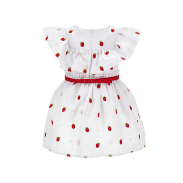 Vestito Bimba Sissy ricamo fragole