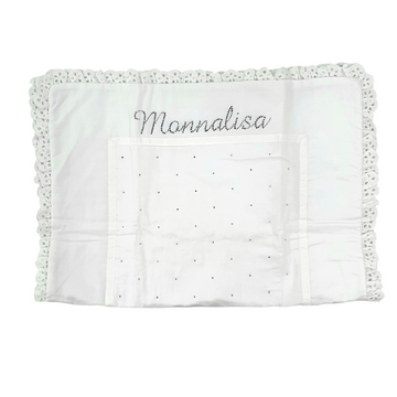 Copertina in cotone raso con strass