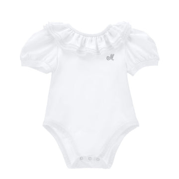 Body camicia bimba con colletto smerlato