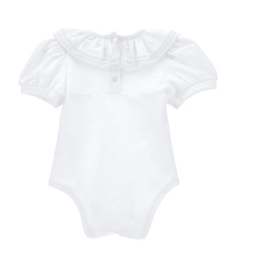 Body camicia bimba con colletto smerlato