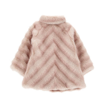 Pelliccia Cappotto Bimba Raglan Peluche