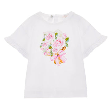 Maxi t-shirt stampa bouquet