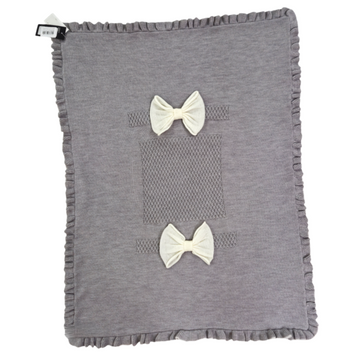 Copertina in pura lana merino punto smock