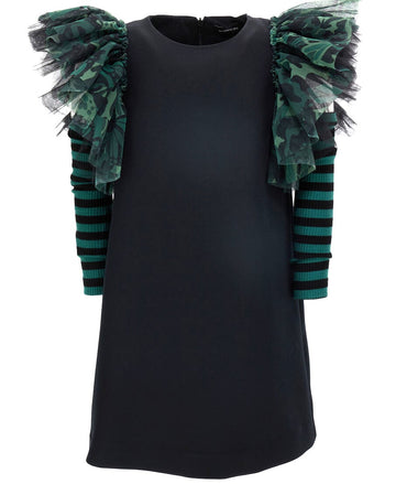 Abito crèpe con manicotti Monnalisa