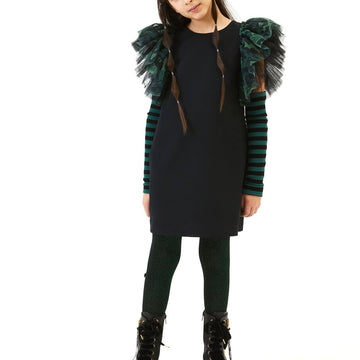 Abito crèpe con manicotti Monnalisa