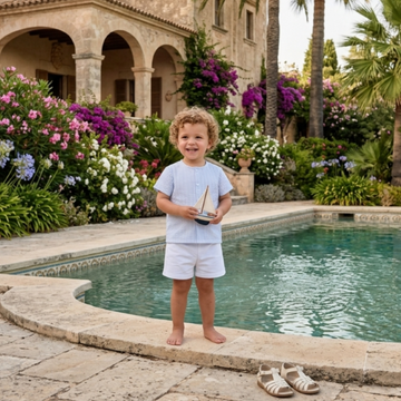 Completo Bimbo camicia a righe