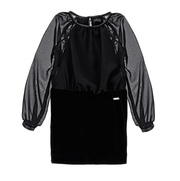 Abito ciniglia e tulle Monnalisa