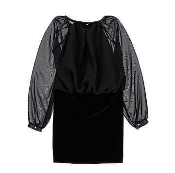 Abito ciniglia e tulle Monnalisa