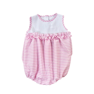 Pagliaccetto neonata misto cotone a righe