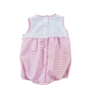 Pagliaccetto neonata misto cotone a righe