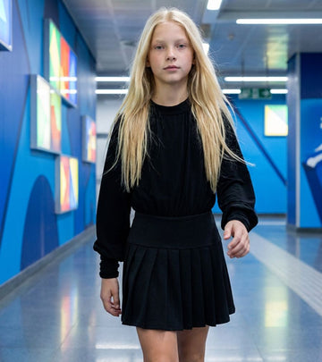 Abito corto Bambina con pieghe