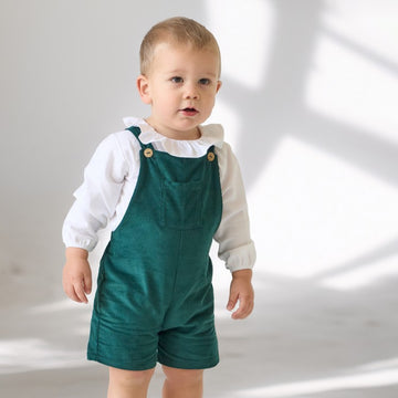 Salopette neonato in velluto a costine