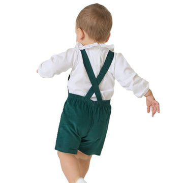 Salopette neonato in velluto a costine