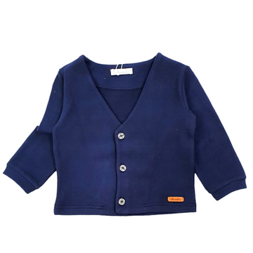 Cardigan bimbo punto Miano (blù)