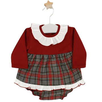 Vestito con mutandina in tartan