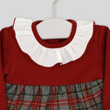 Vestito con mutandina in tartan