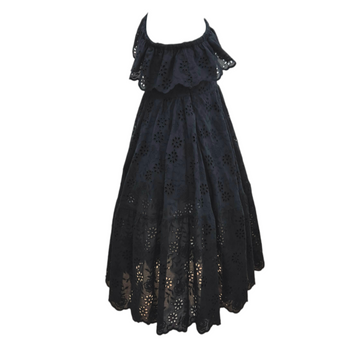 Abito in pizzo sangallo monospalla