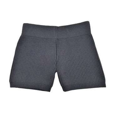 Shorts bimba in maglia a coste mix