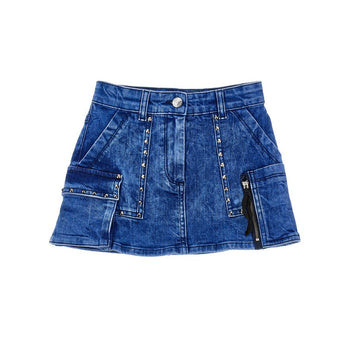 Minigonna jeans cargo bambina