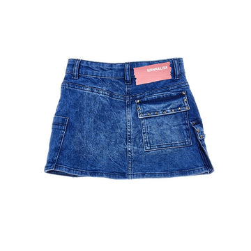 Minigonna jeans cargo bambina