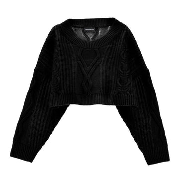 Pullover corto Bambina trecce irlandese