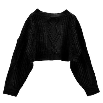 Pullover corto Bambina trecce irlandese