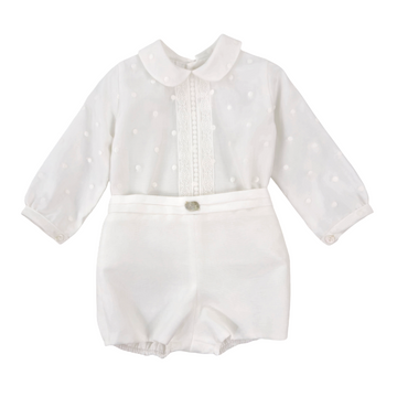 Completo battesimo bimbo in organza