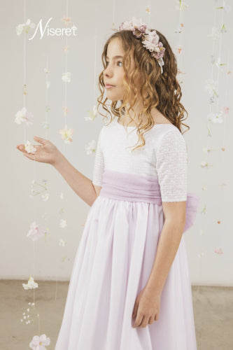 Abito lungo comunione bambina