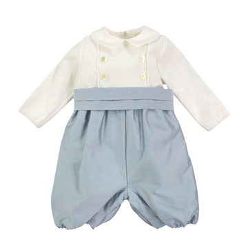 Pagliaccetto neonato cerimonia shantung