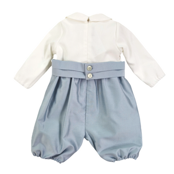 Pagliaccetto neonato cerimonia shantung