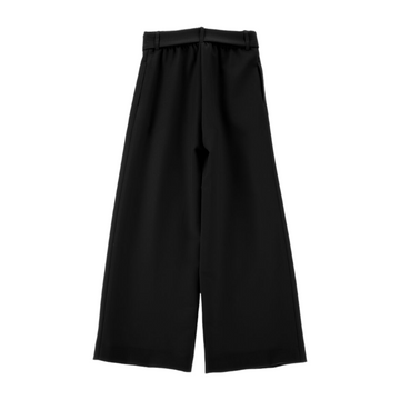 Pantaloni frescolana con cintura e bottone gioiello