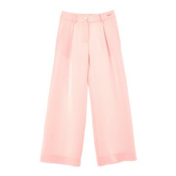 Pantalone Wide bimba con bottone smaltato