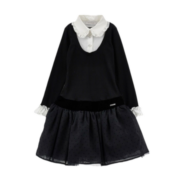 Abito Bambina Bon Ton colletto con bottoni