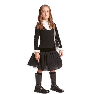 Abito Bambina Bon Ton colletto con bottoni