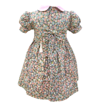 Abito bimba provenzale ricamo punto smock