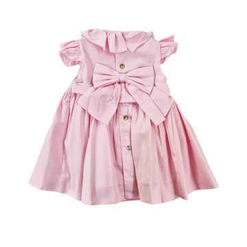 Abito bimba ricamo punto smock Naxos