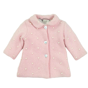 Cappottino lana e cashmere con pois
