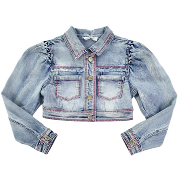 Giubbetto jeans con crystall Monnalisa