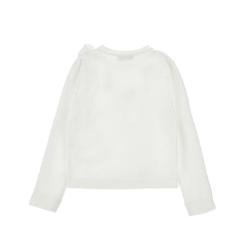 T-shirt Bimba jersey Cuore e fiocco con strass