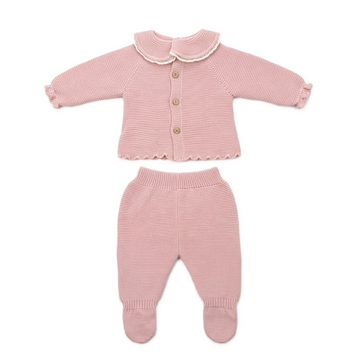 Completo con trecce cuori e pizzo