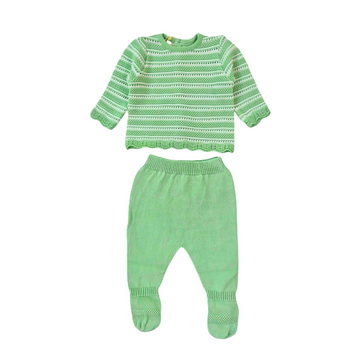 Completo in filo cotone a righe Pecesa