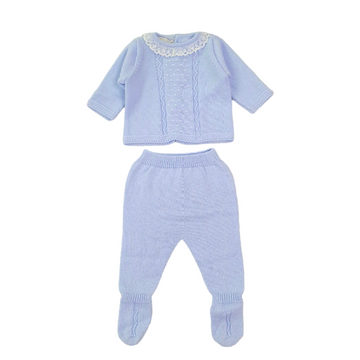 Completo in filo con pizzo Pecesa