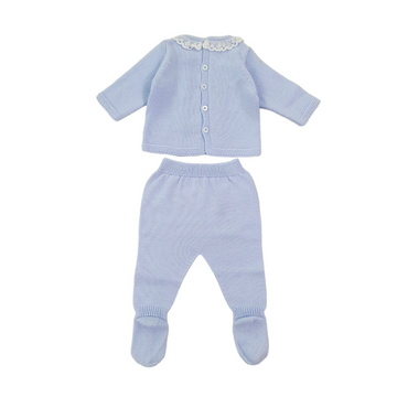 Completo in filo con pizzo Pecesa