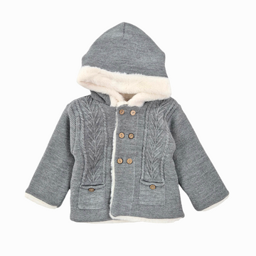 Cappottino con pelliccia e cappuccio