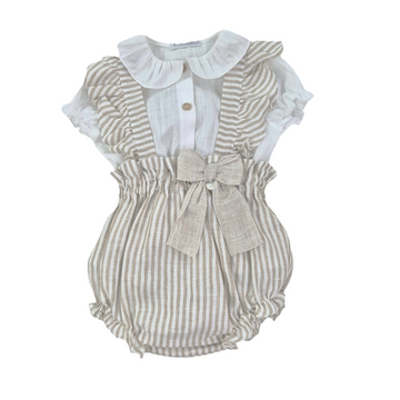 Completo bimba salopette con camicia
