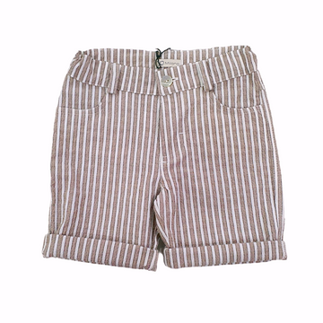 Pantalone bimbo corto a righe seersucker