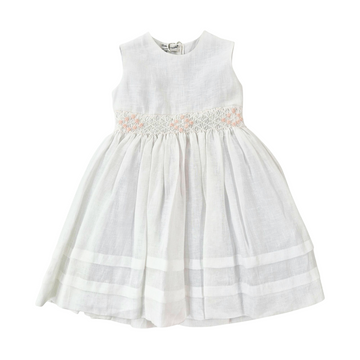 Abito bimba cerimonia con punto smock